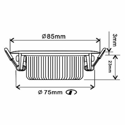 LED Inbouwspot slim-fit 5W zwart