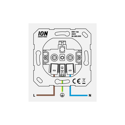 ION Wandcontactdoos V1 mat zwart