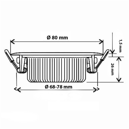 Led inbouwspot slimfit koper