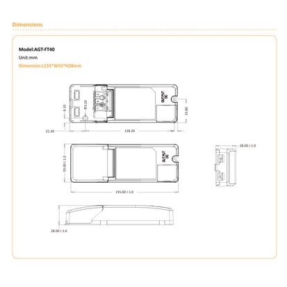 AGT Dimbare Driver 700-1000mA 40W