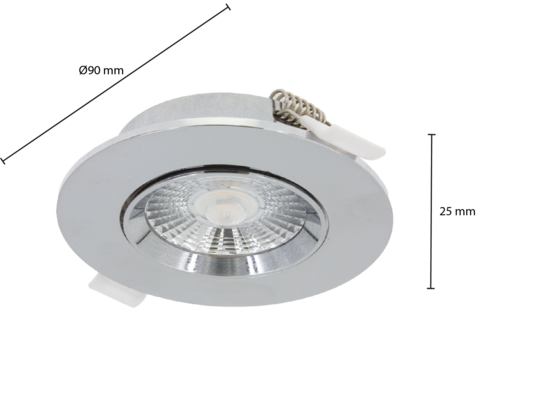 LED inbouwspot slim-fit 6W Chroom