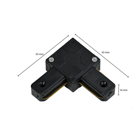 L-connector voor  1-fase rail