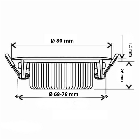 Led inbouwspot slimfit koper