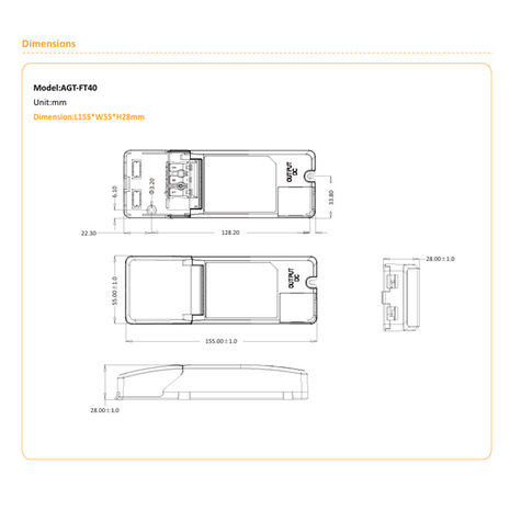 AGT Dimbare Driver 700-1000mA 40W