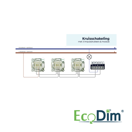 EcoDim led dimmer matter inbouwmodule 250W