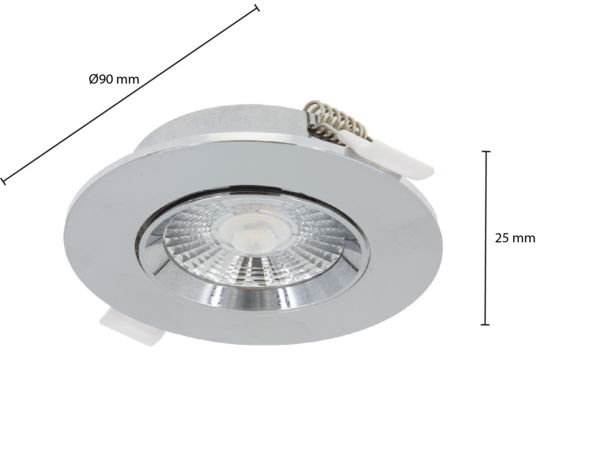 LED inbouwspot slim-fit 6W Chroom